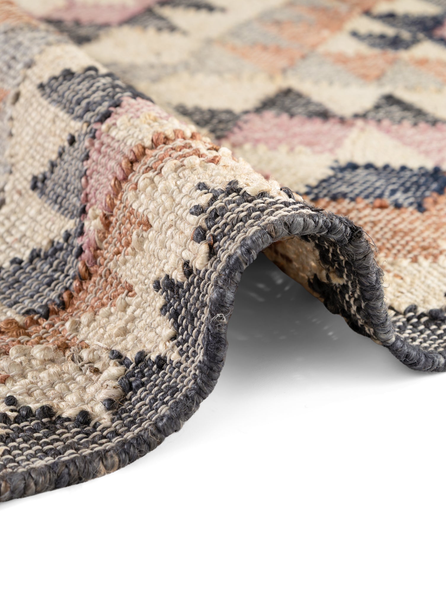 ROYA AFGHAN HANDvävd KELIM-MATTA, 106260 CREAM-MULTI