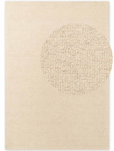ELLE DECORATION PURISTIC FIN BOUCLE ULLMATTA, KNUTAR NATURLIG LJUSBEIGE