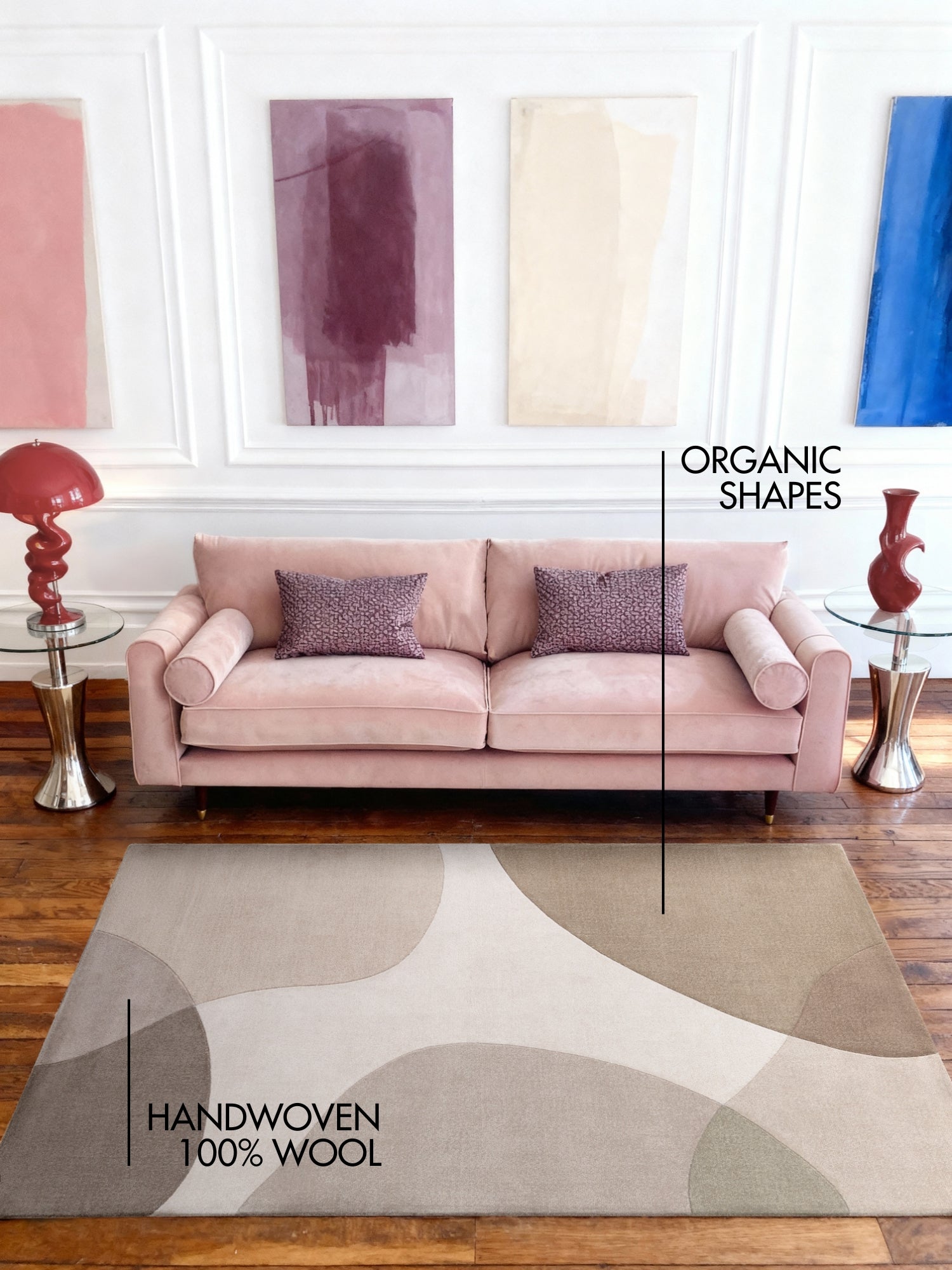 TED BAKER HACKNEY ULDTÆPPE CLARISSA, BEIGE-GRÅ