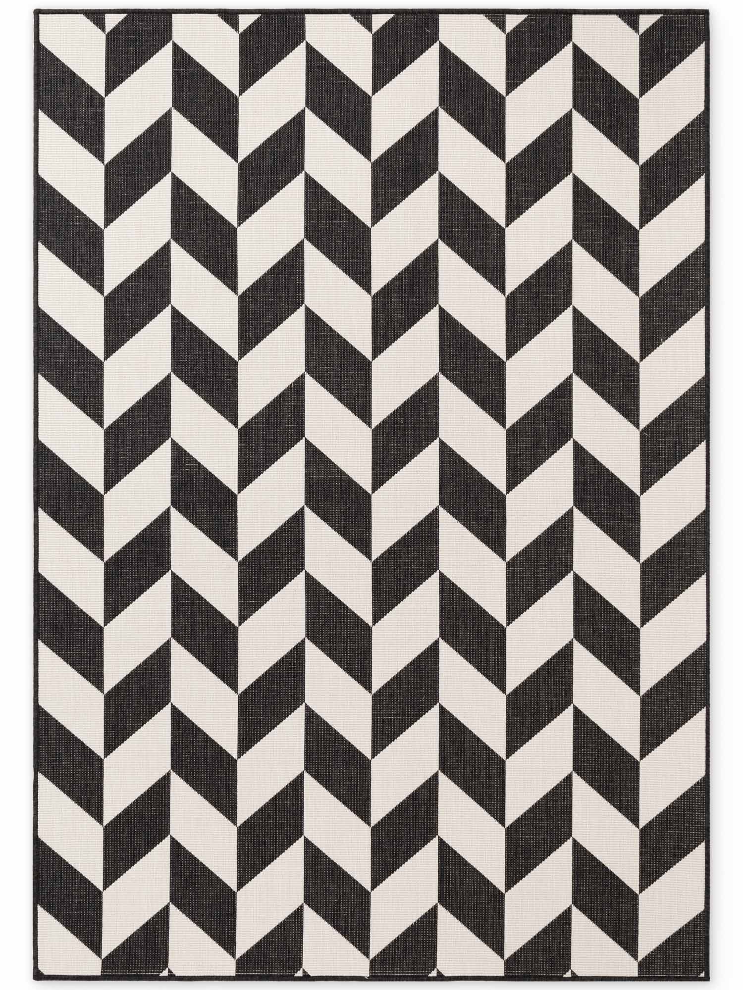 TED BAKER HARINGEY PLATTVÄVD MATTA, TERRICK SVART VIT