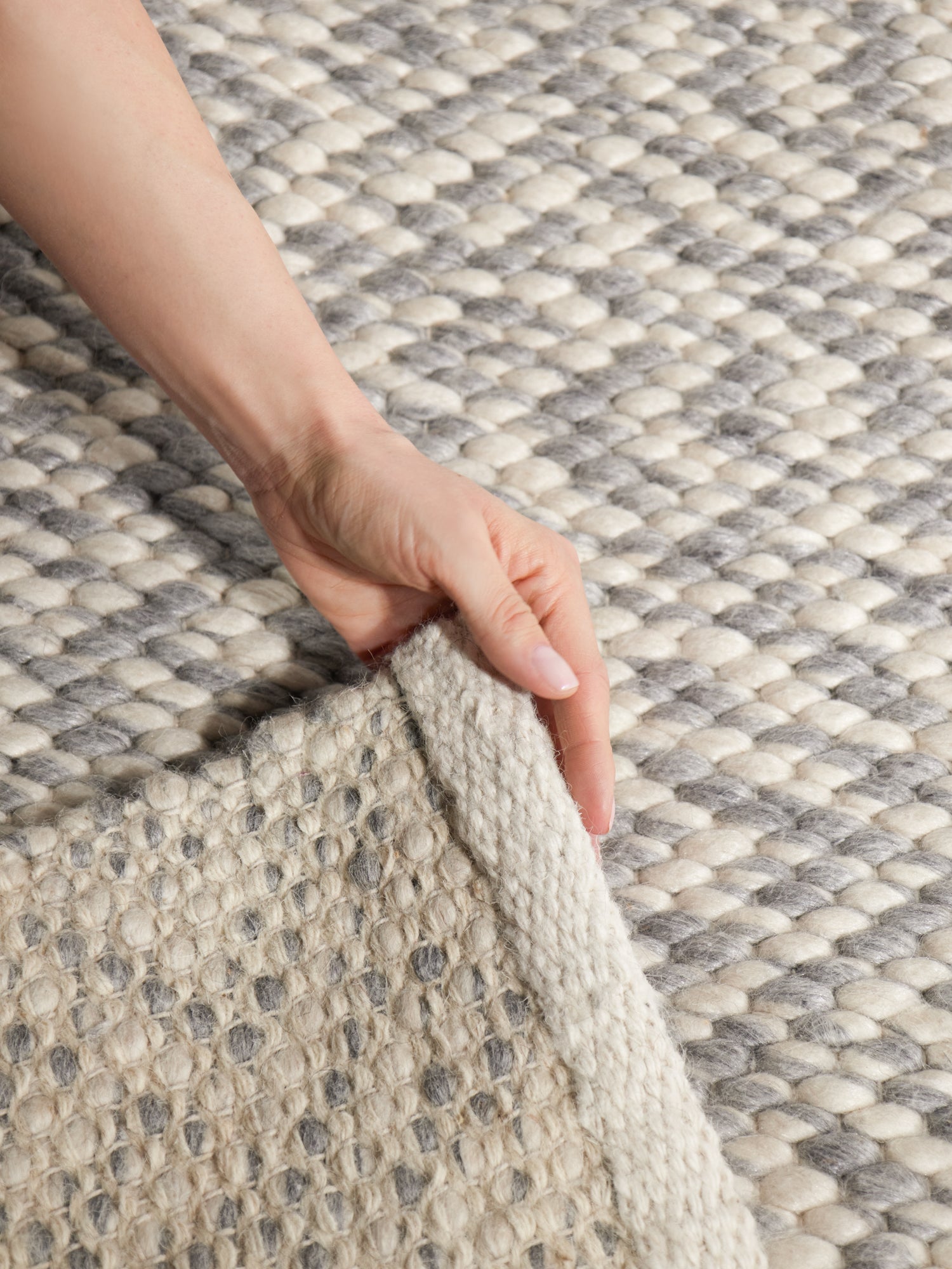 ELLE DECORATION LYON ULLMATTA, BÖNOR NATURLIG KRÄMGRÅ