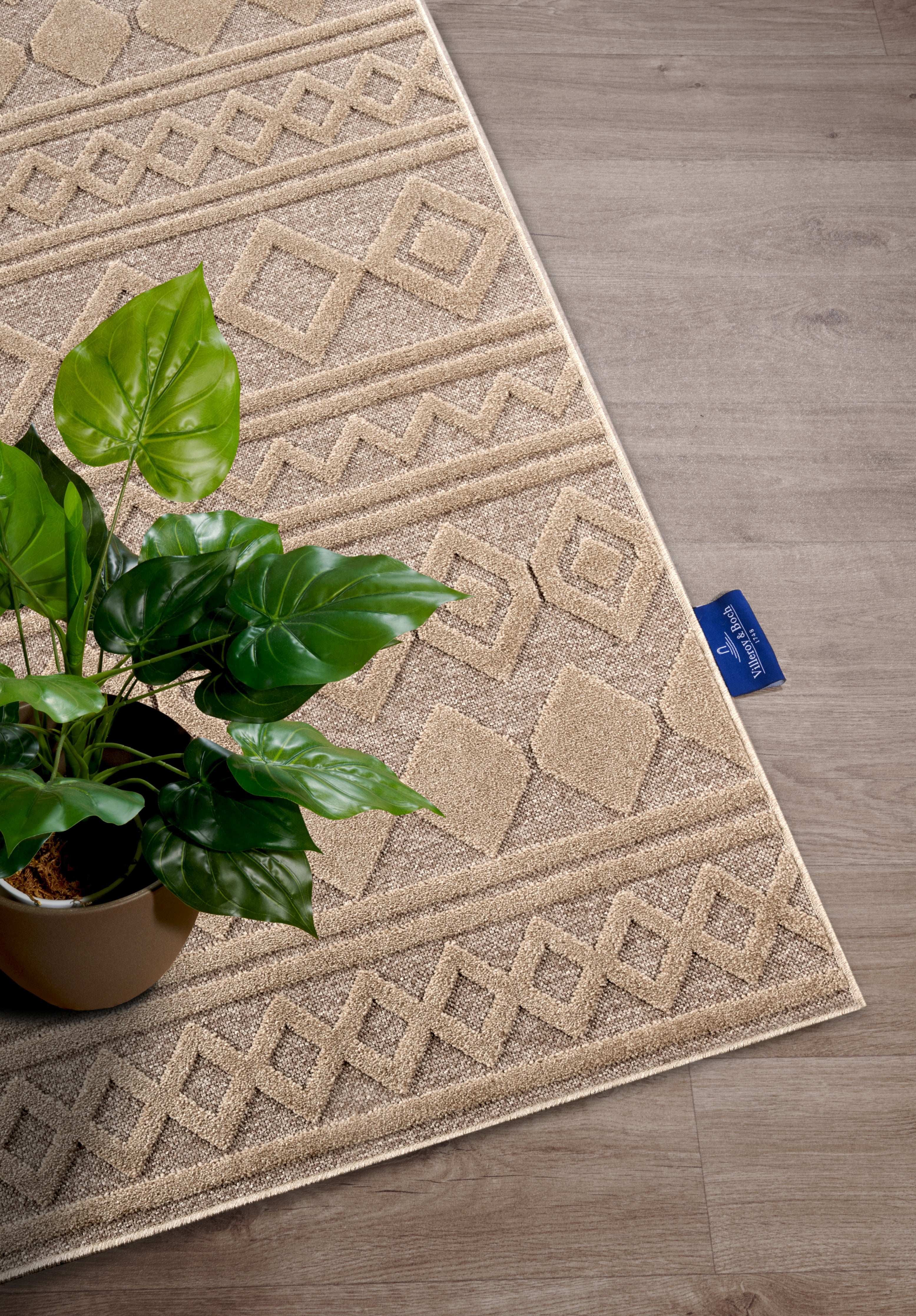 VILLEROY &amp; BOCH 106138 HÖG-LÅG Luggmatta, Catherine Naturgrå-BEIGE