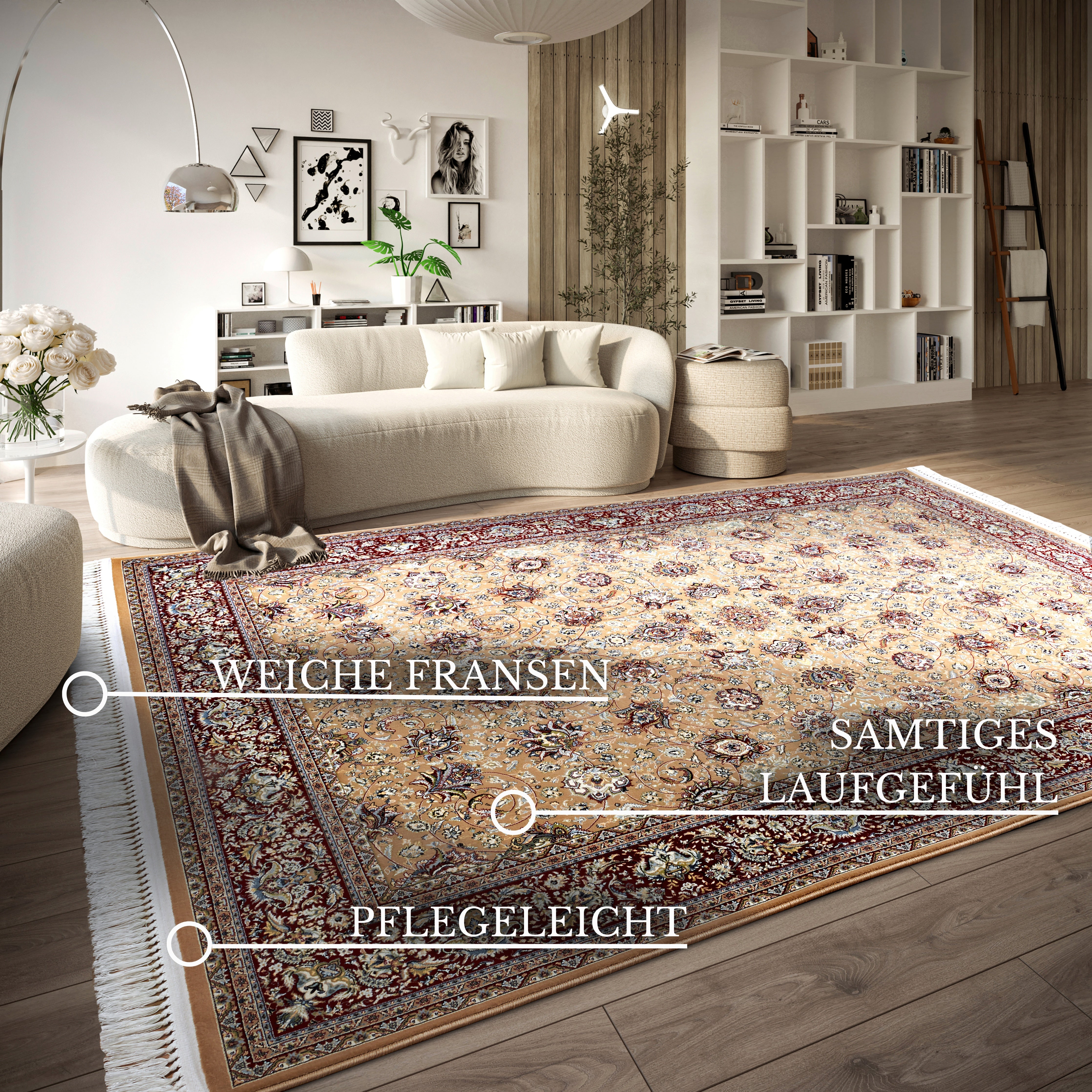 VILLEROY &amp; BOCH 106129 ORIENTALSK MATTA ALFRED, RÖDBEIGE