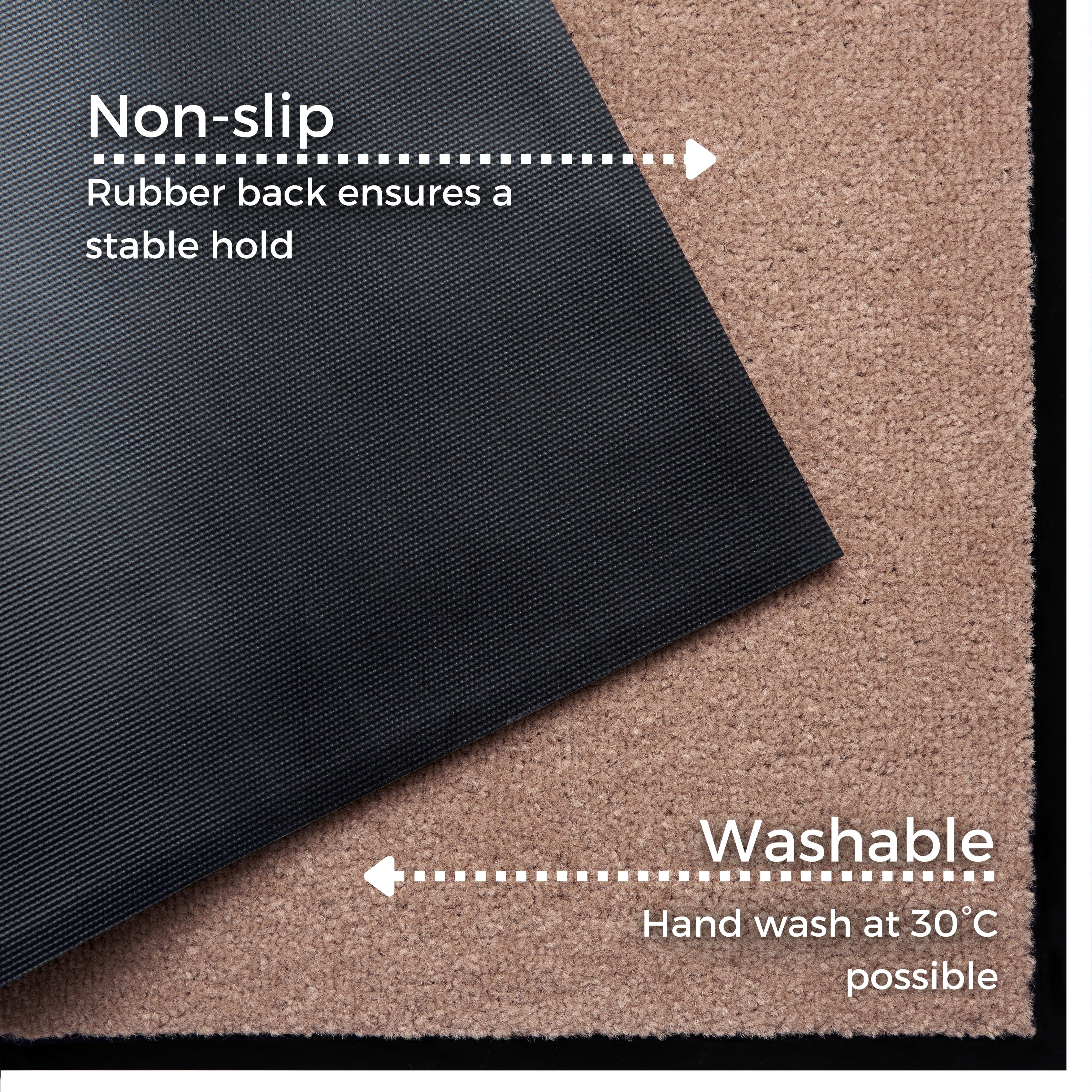 HANSE HOME DÖRRMATTA ENFÄRGAD, BEIGE 104485