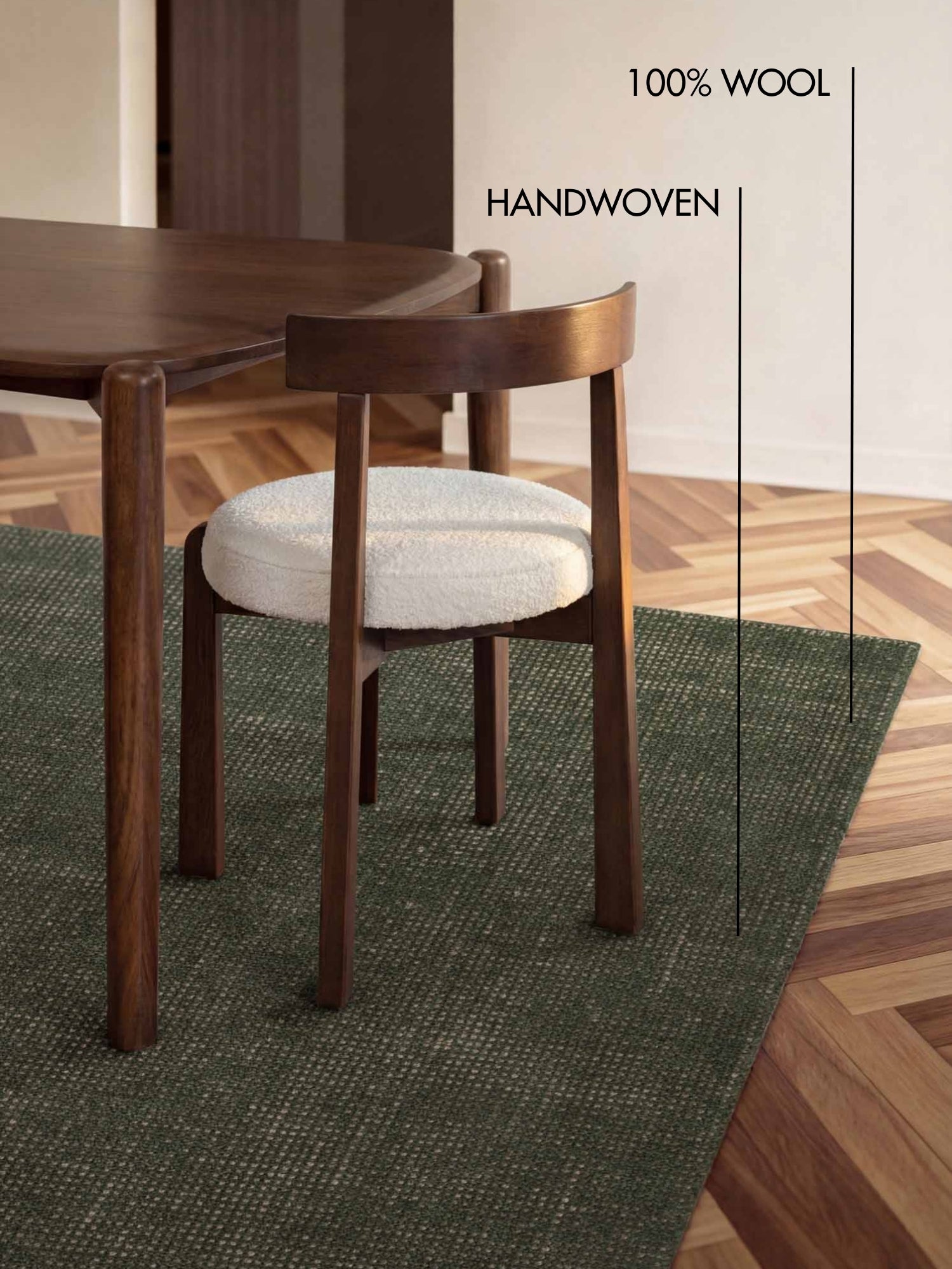 TED BAKER GREENWICH ULDTÆPPE, GRØN