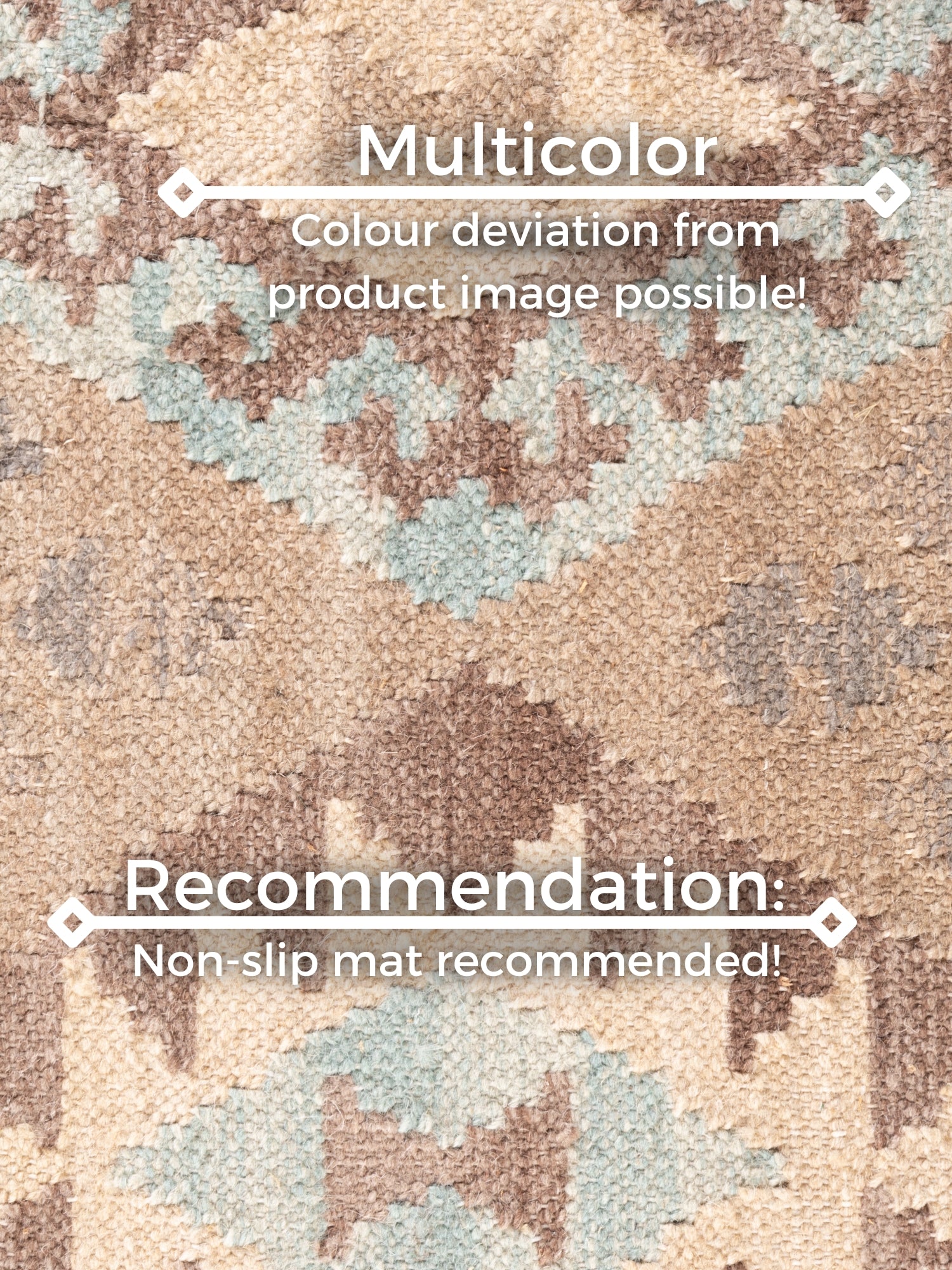 HANSE HOME KAMAL - AFGHAN KELIM MATTA, 106243 LJUSBLÅ