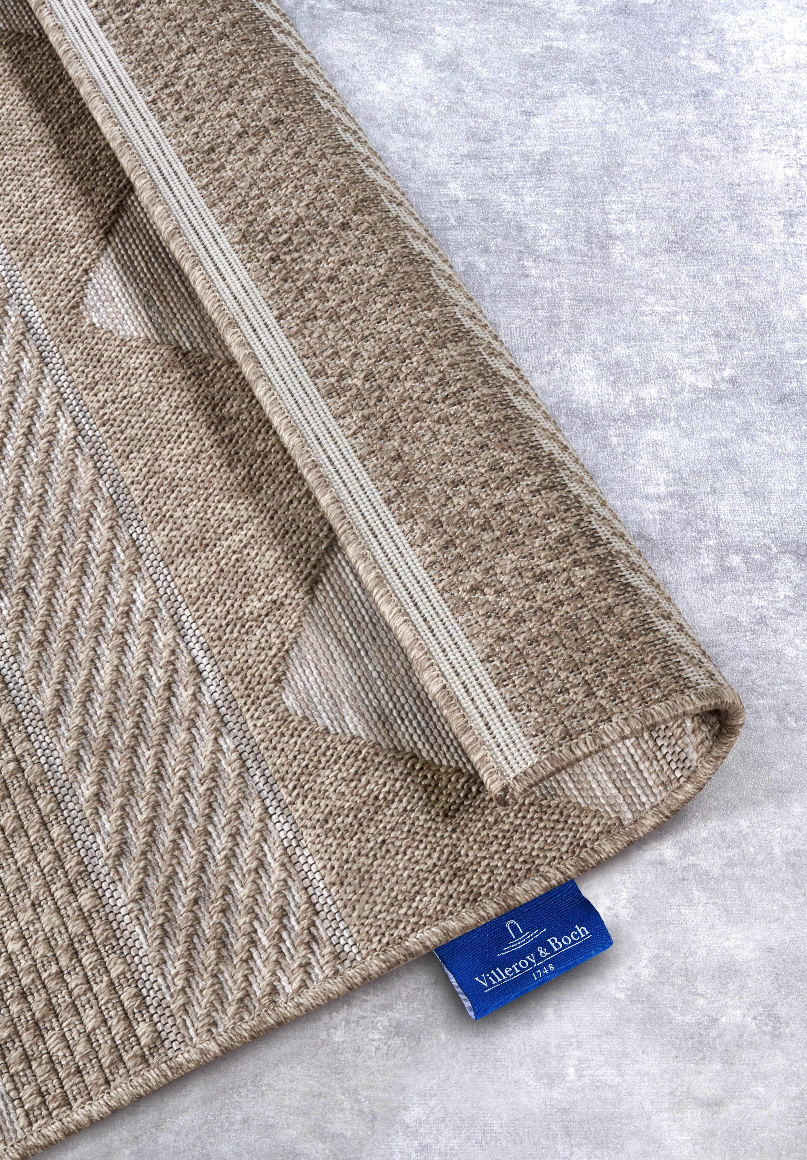 VILLEROY &amp; BOCH 106080 INOMHUS- OCH UTOMHUSMATTA ELISABETH, NATURBRUN