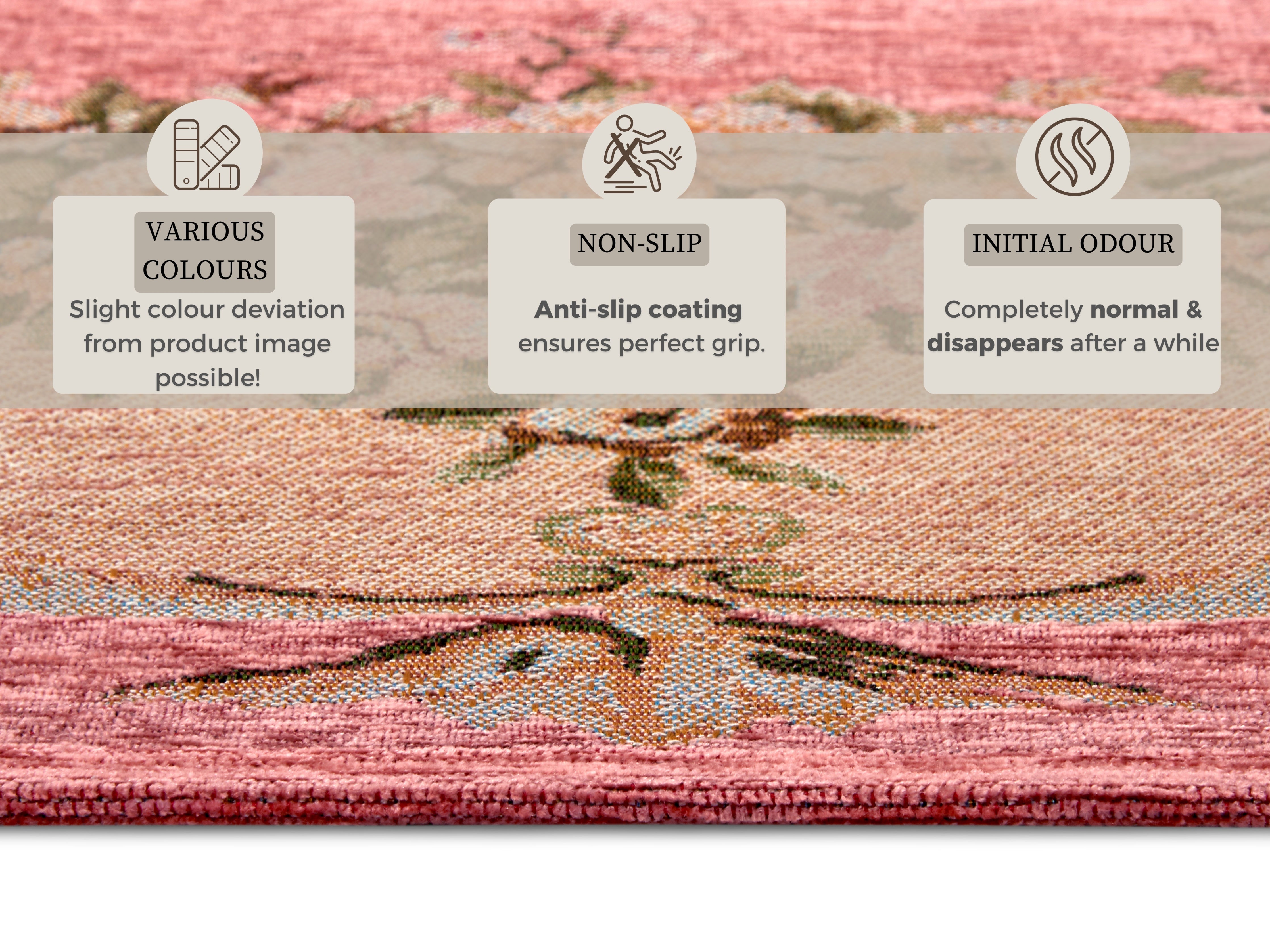 GOBELINMATTA, ROSA-KRÄMFÄRGAD 105863