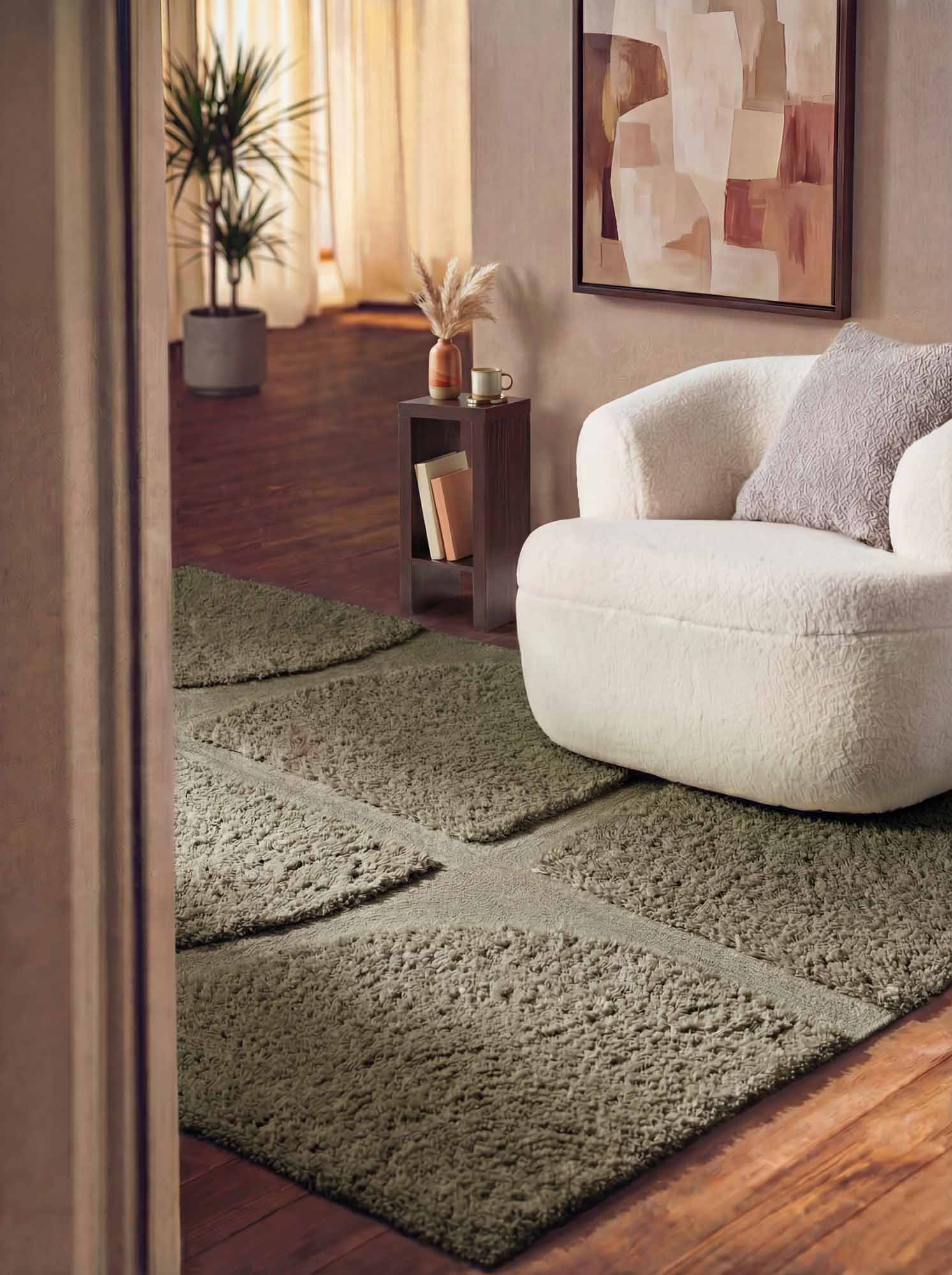 TED BAKER LAMBETH HØJLUVET TÆPPE JASPER, GRØN