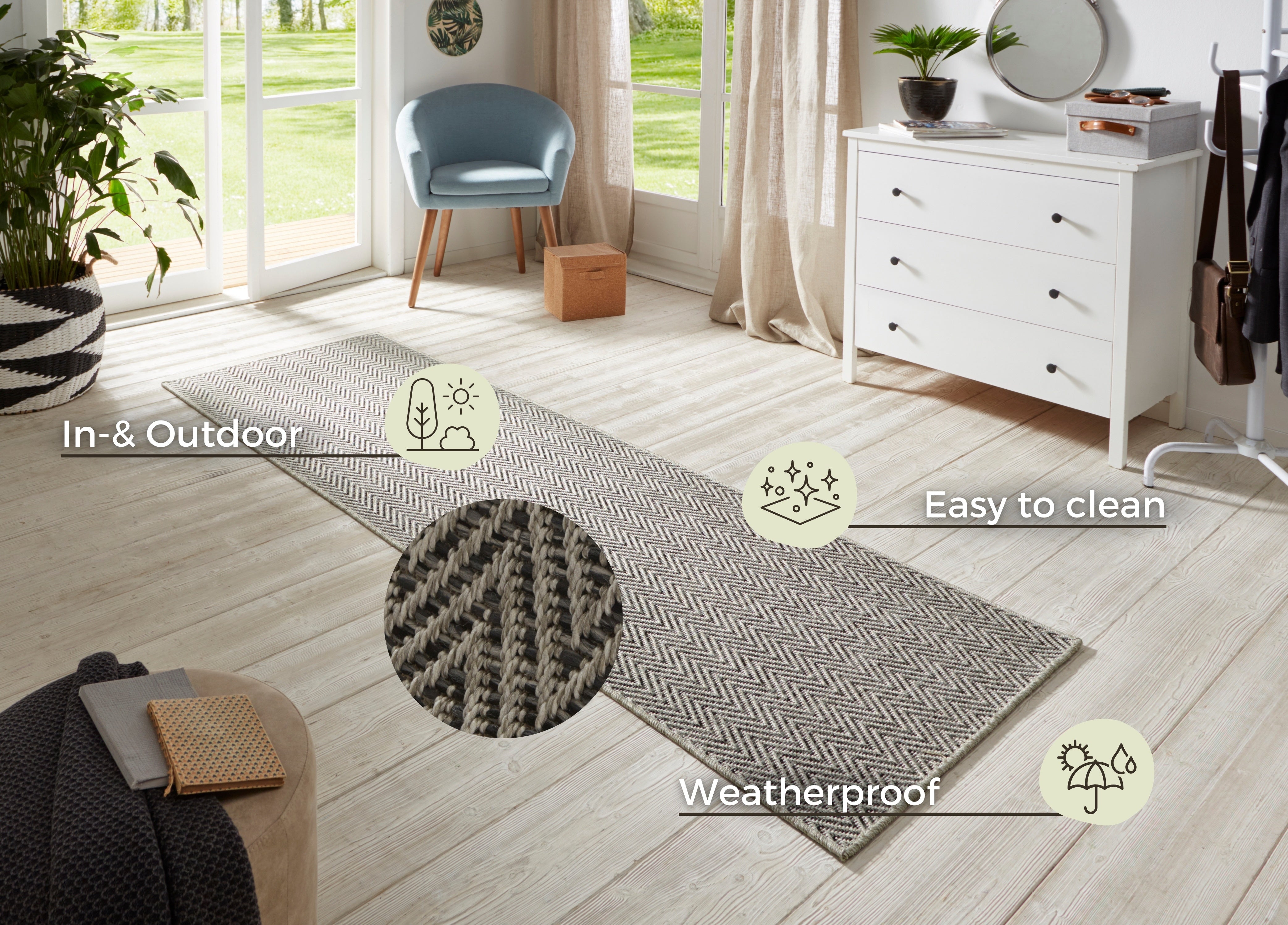 HANSE HOME MATTLÖPARE NATUR, GRÅ-ANTRACIT 104269