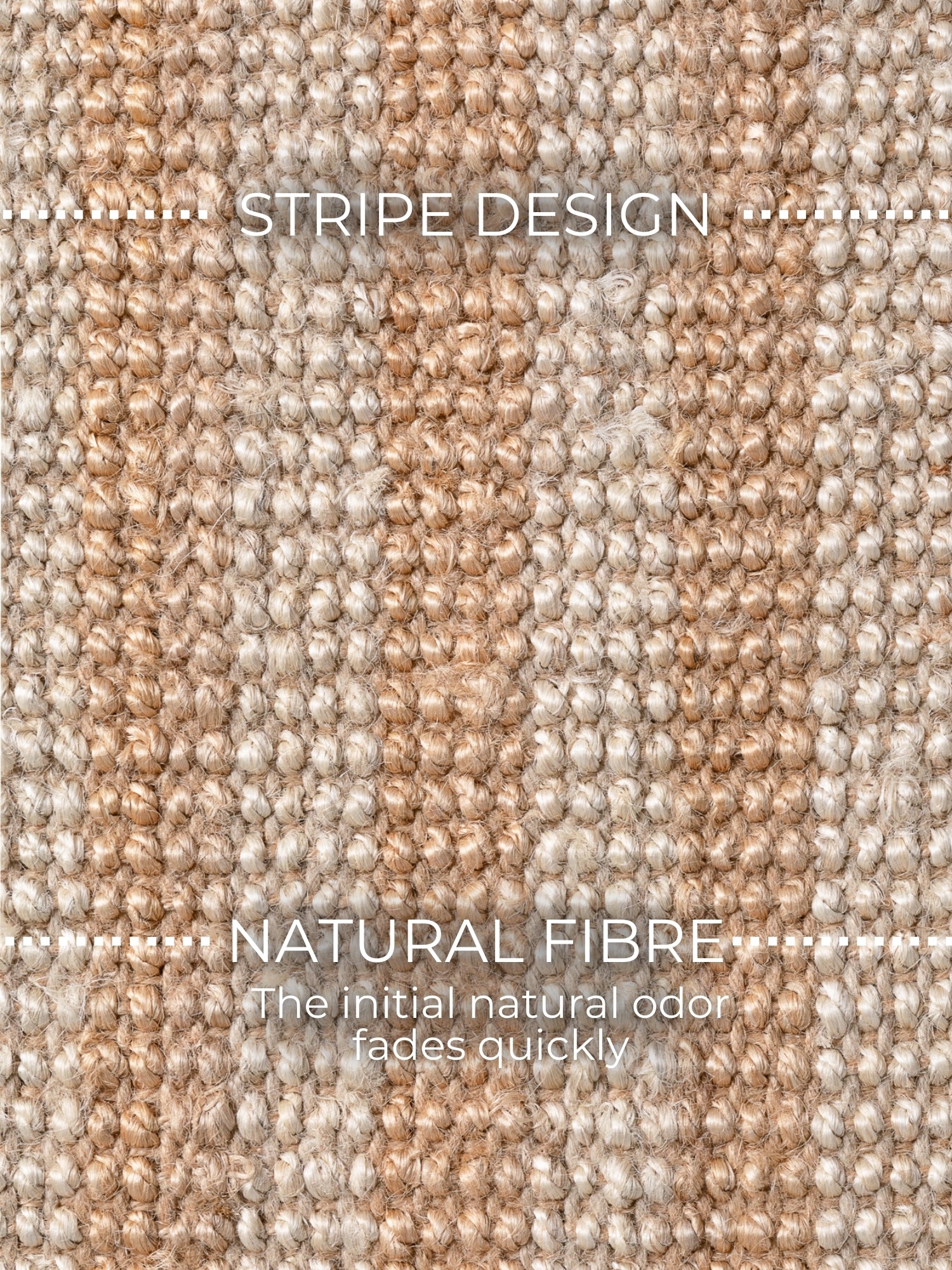 ELLE DECORATION HARVEST JUTEMATTA AMBER, NATURLIG-ELFENBEN-GULD