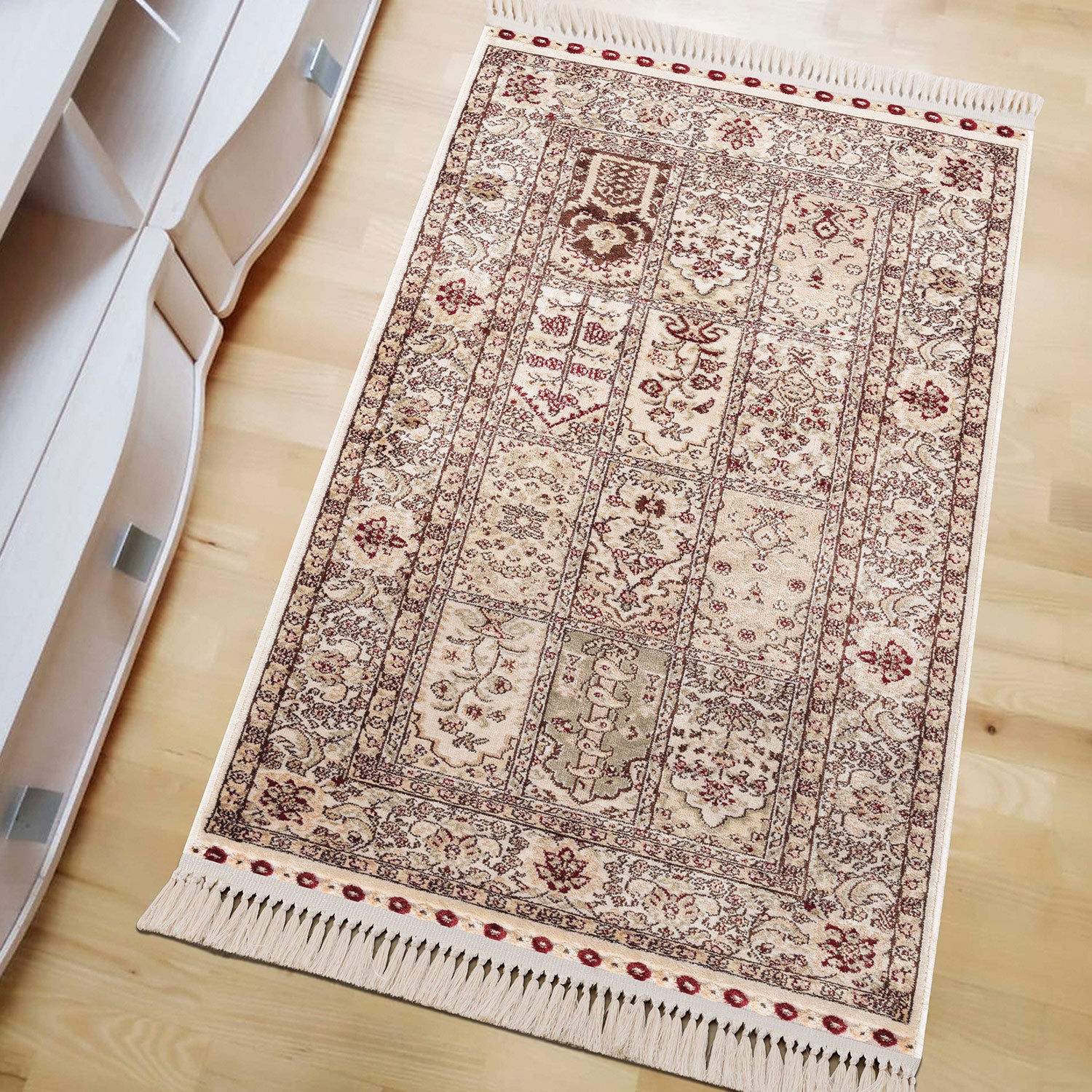 BÖNEMATTOR SILKROAD, 3945A KRÄMFÄRGAD