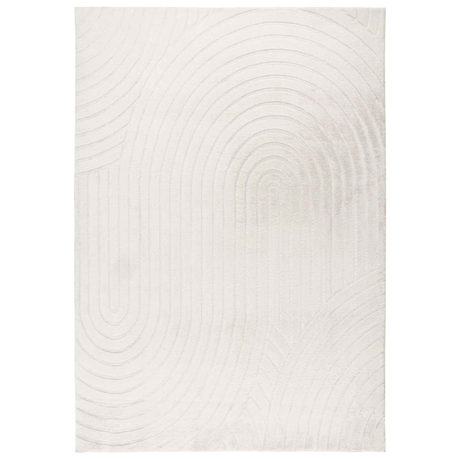 Vågig mjuk modern pälsmatta, 501 Elfenbensvit