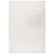 Vågig mjuk modern pälsmatta, 501 Elfenbensvit