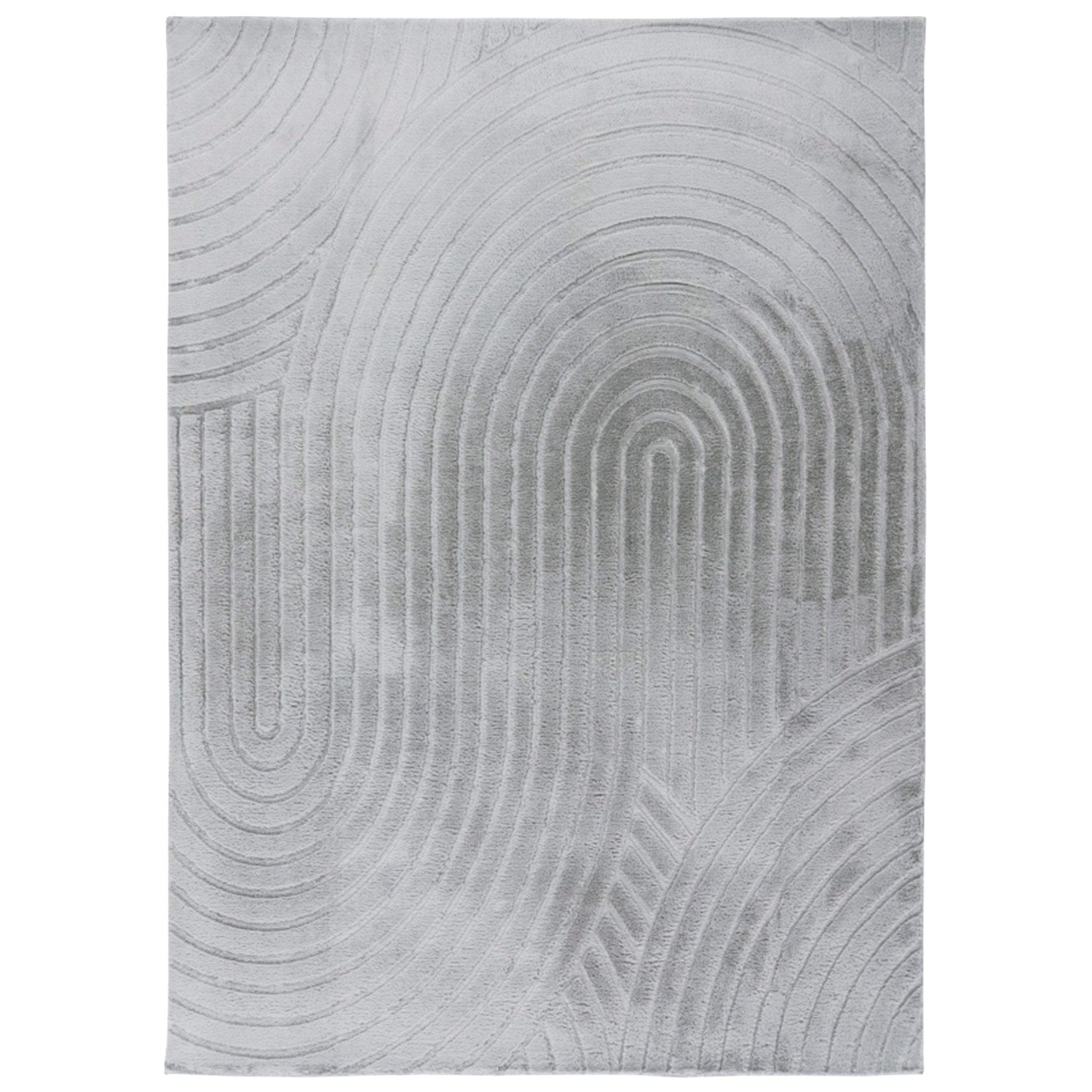 Vågig mjuk modern pälsmatta, 501 grå