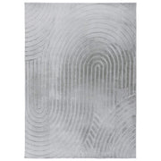 Vågig mjuk modern pälsmatta, 501 grå