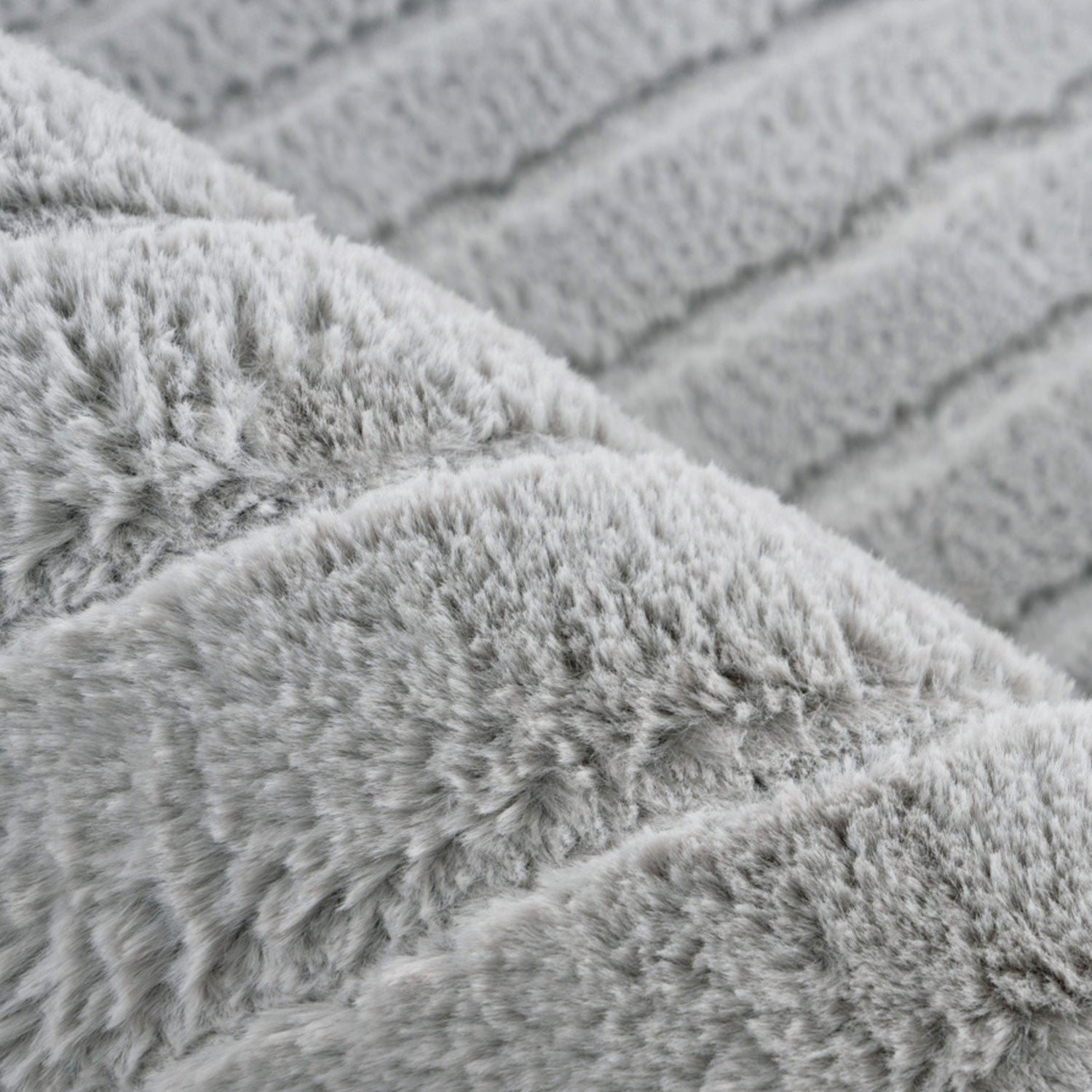 Vågig mjuk modern pälsmatta, 501 grå