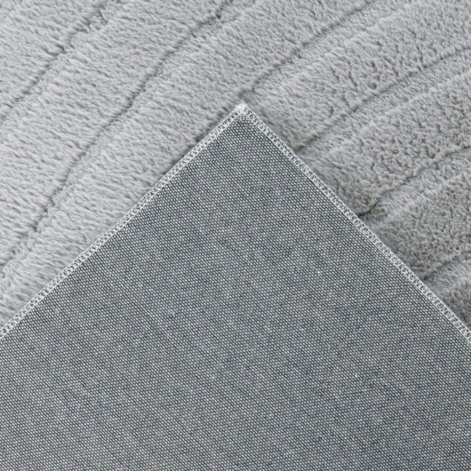 Vågig mjuk modern pälsmatta, 501 grå