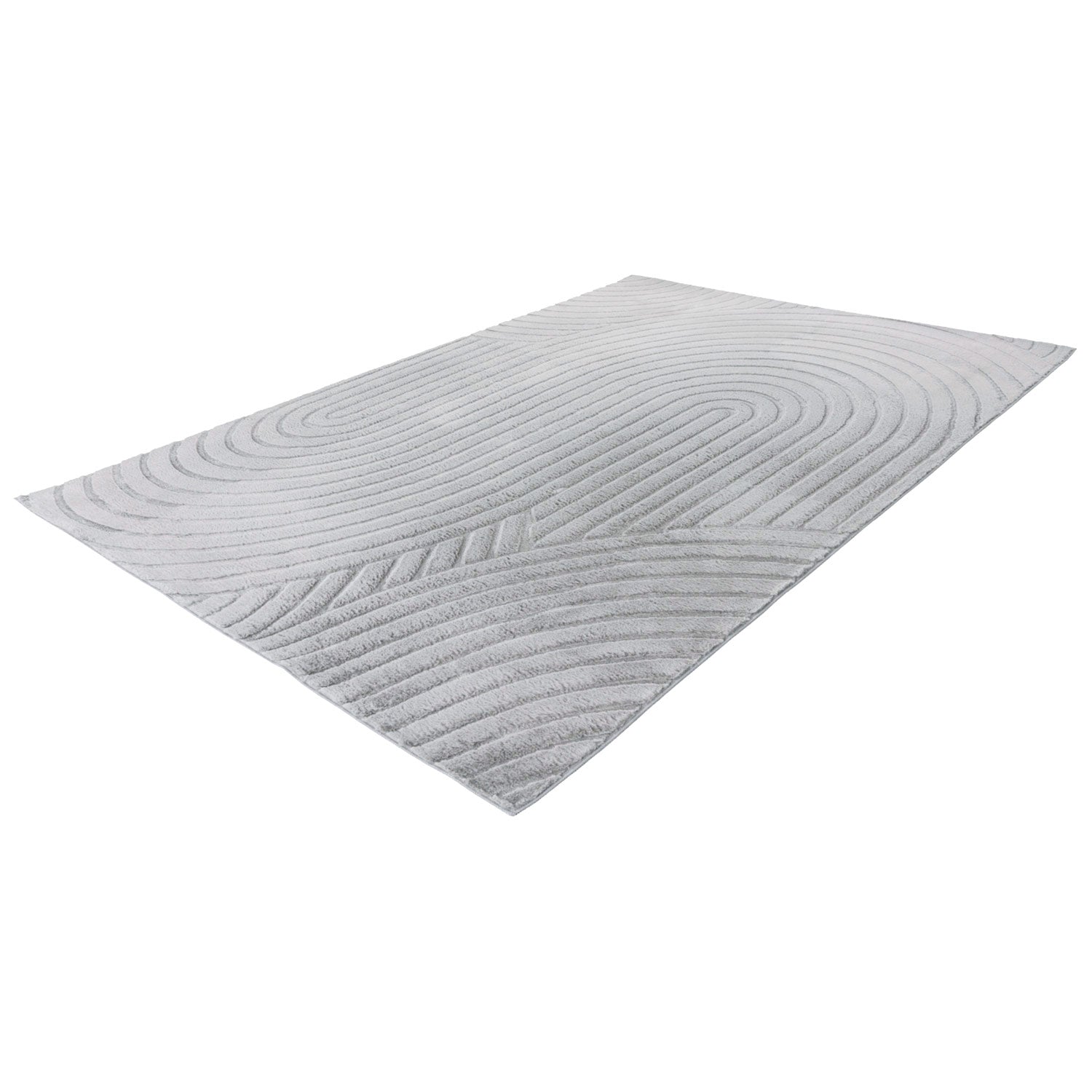 Vågig mjuk modern pälsmatta, 501 grå