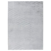 Vågig mjuk modern pälsmatta, 503 grå