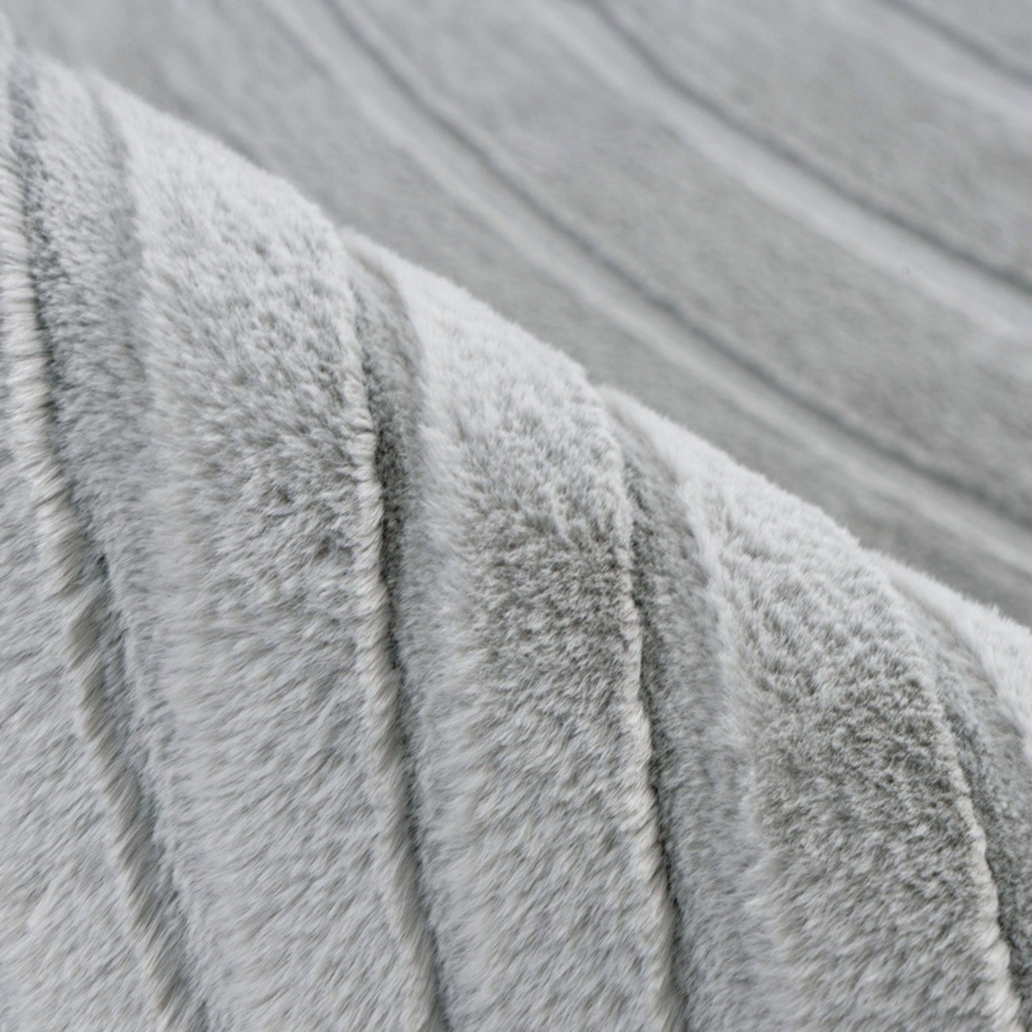 Vågig mjuk modern pälsmatta, 503 grå