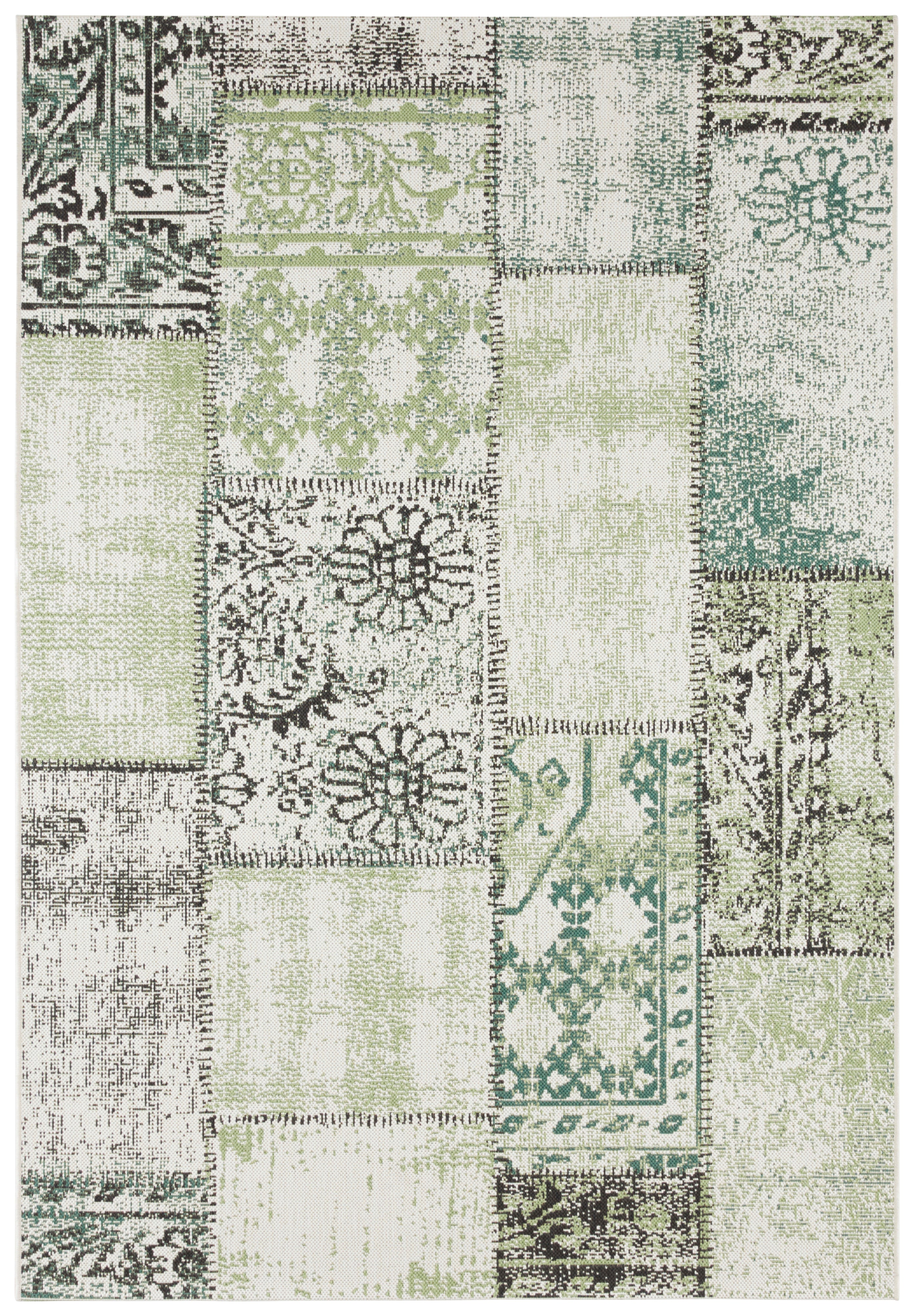 HANSE HOME BEACH MATTA, GRÖN-KRÄM-SVART 103846