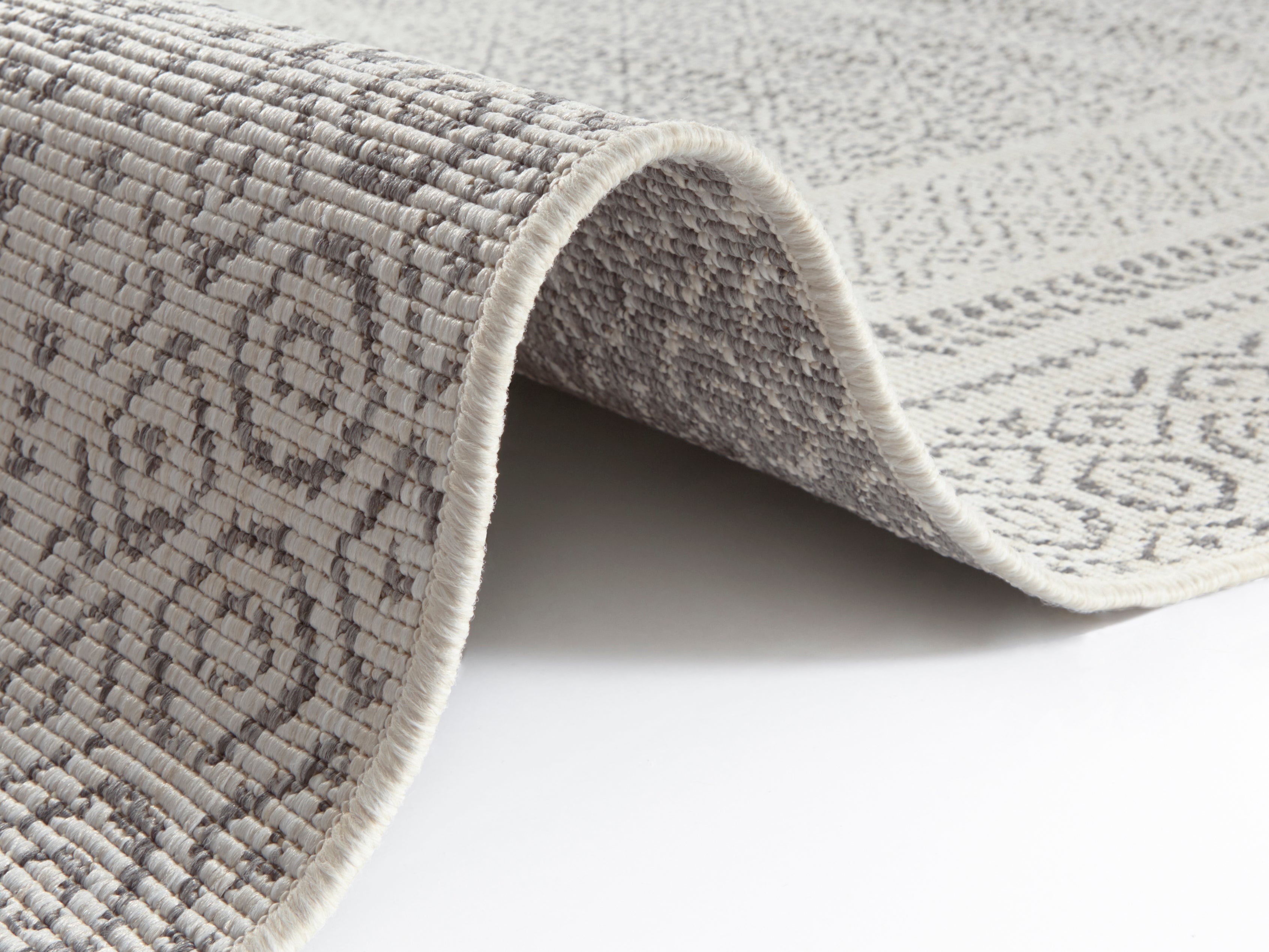 Plattvävd vändbar vintagematta|retromatta, silver 104252