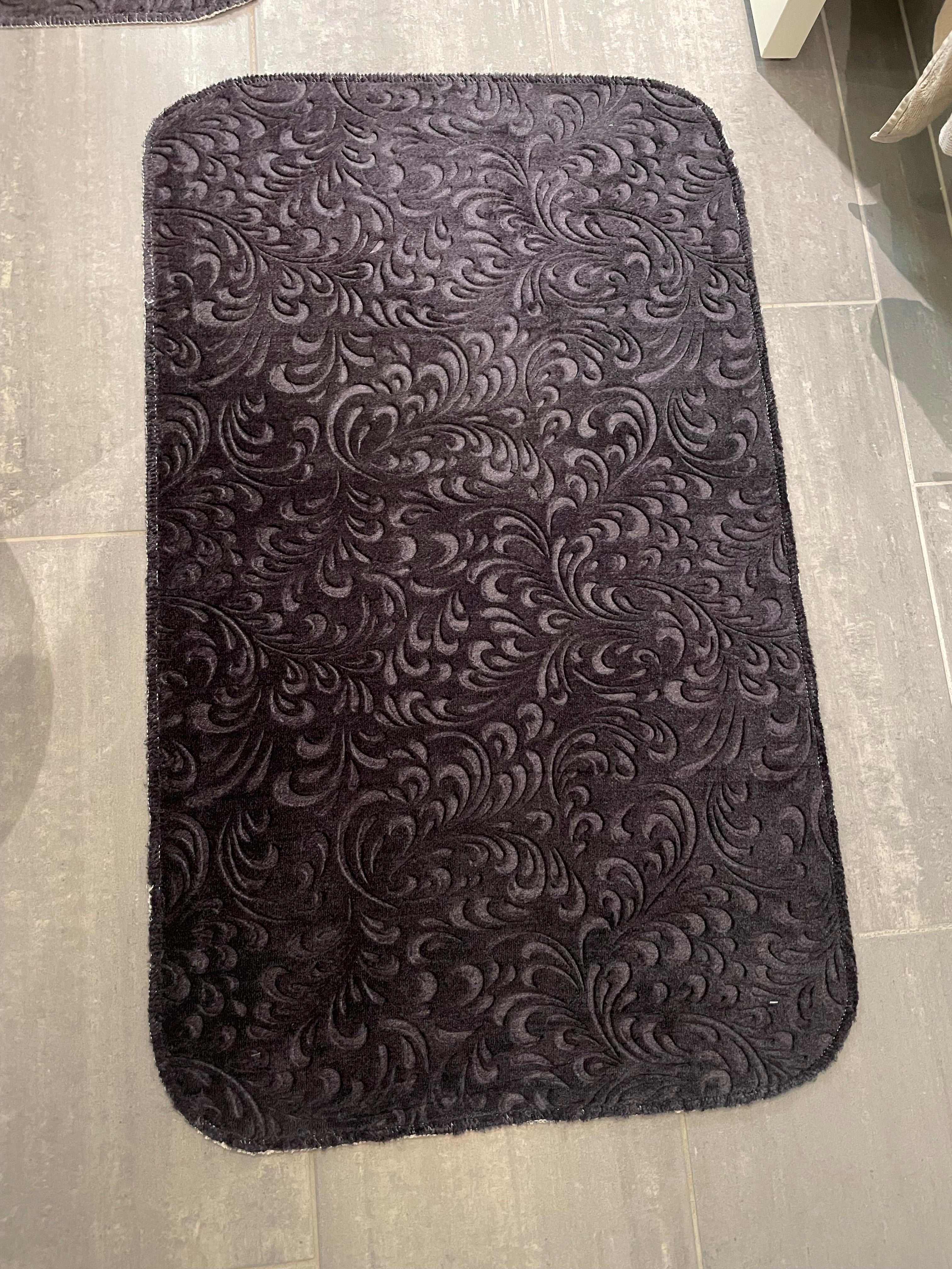 Badrumsmatta set 2 delar/set ALMINA 0961 ANTRACIT