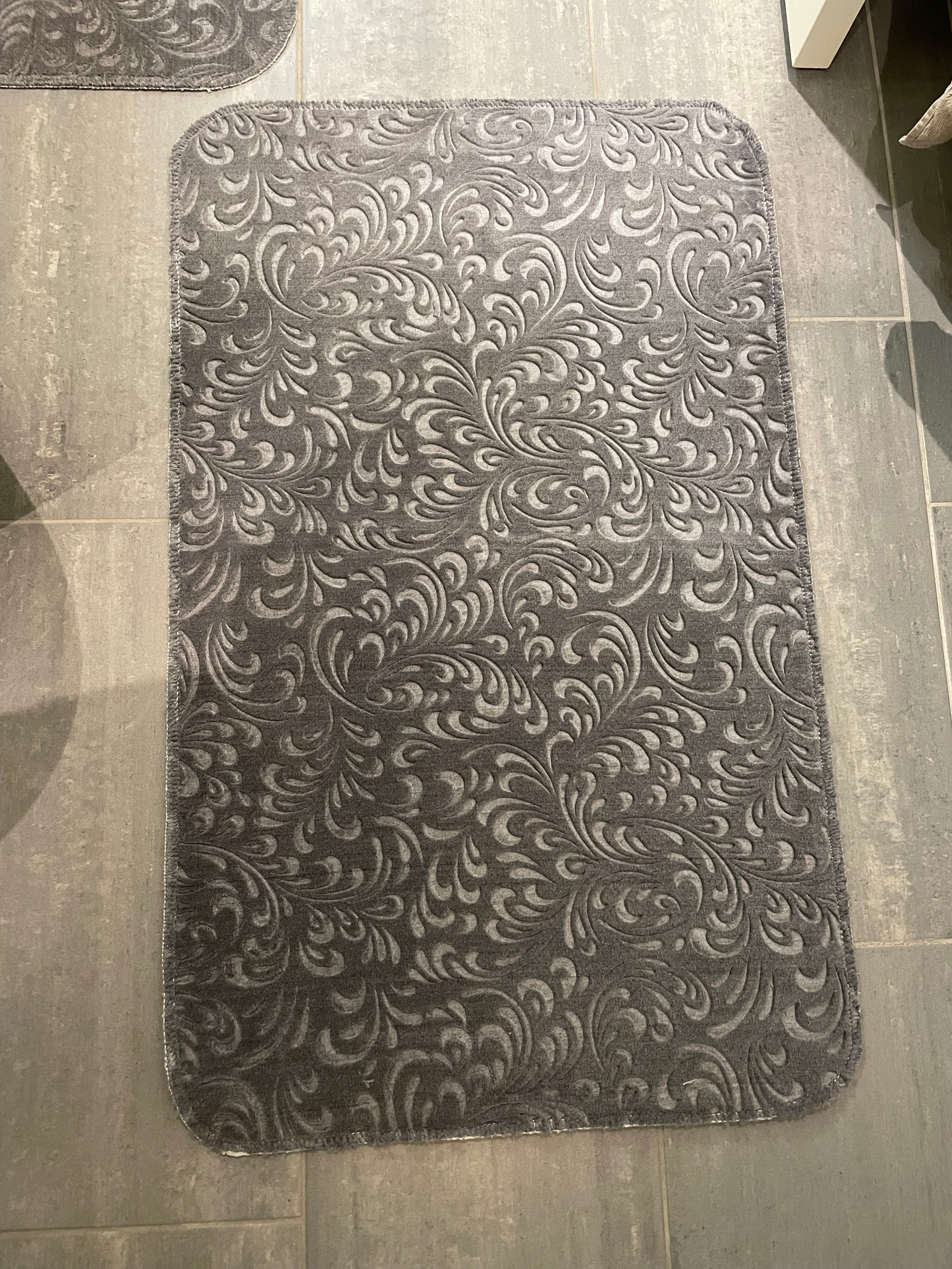 Badrumsmatta set 2 delar/set ALMINA 0961 GRÅ