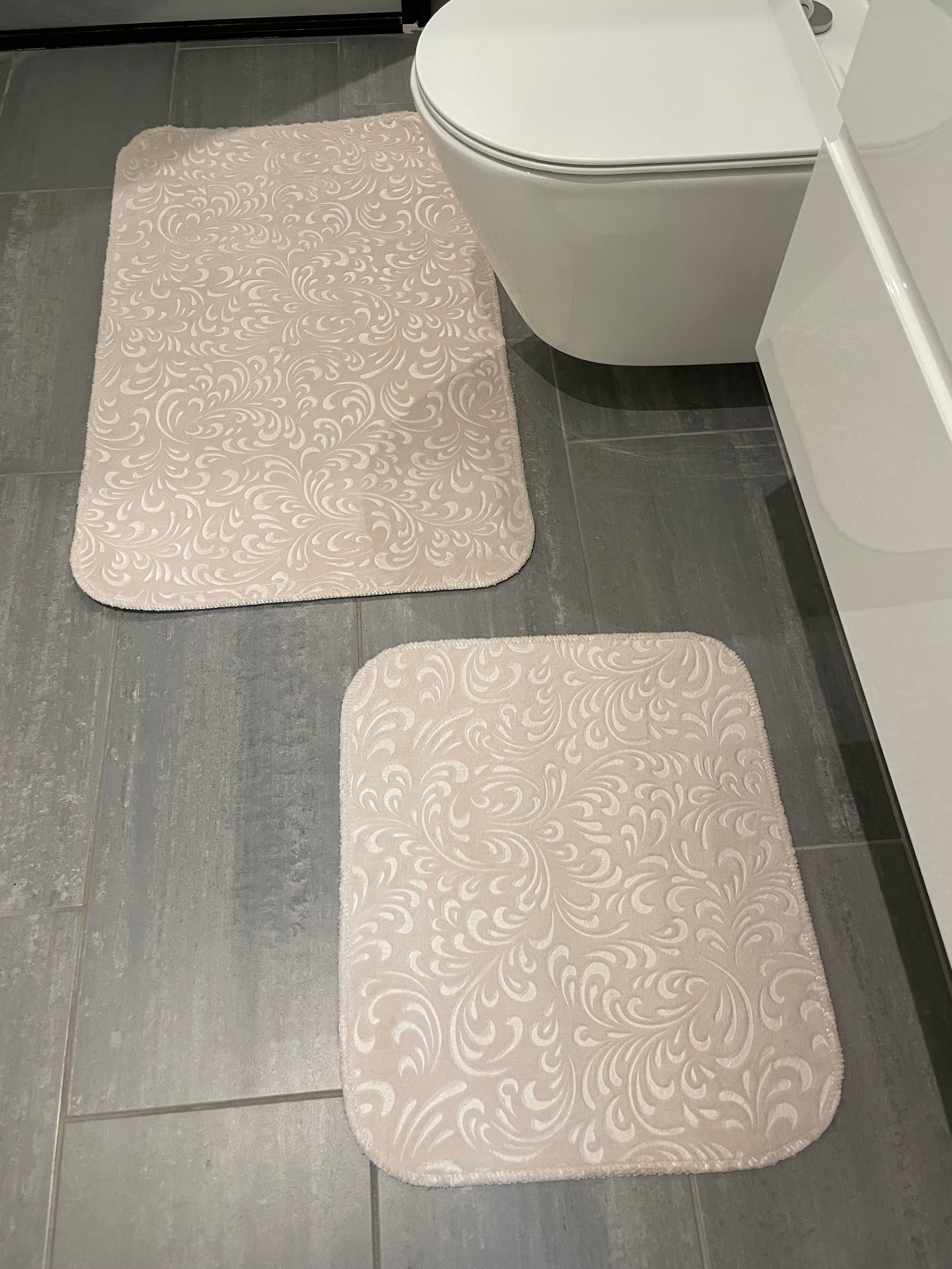 Badrumsmatta set 2 delar/set ALMINA 0961 CREAM