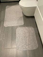 Badrumsmatta set 2 delar/set ALMINA 0961 SILVER