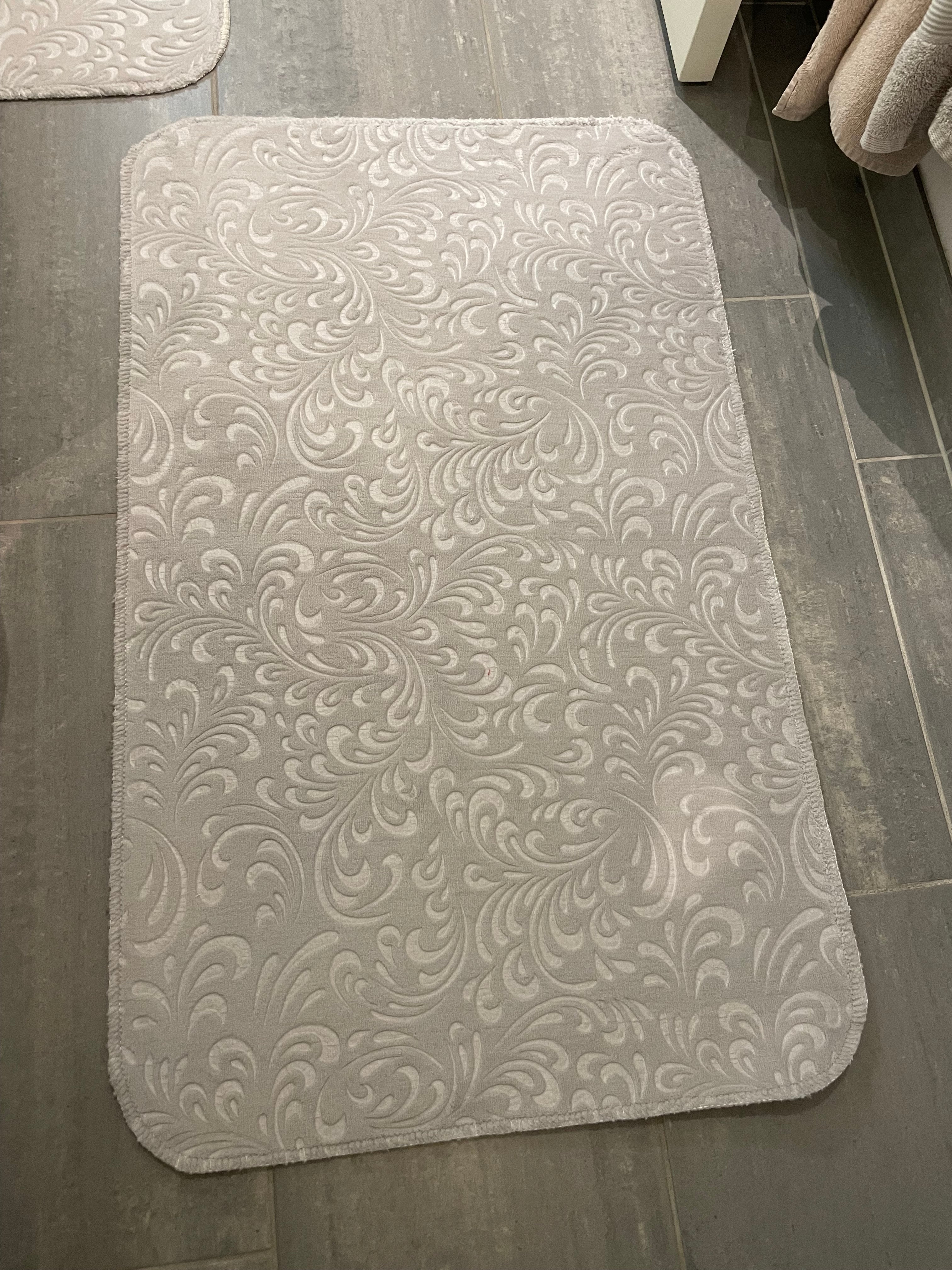 Badrumsmatta set 2 delar/set ALMINA 0961 SILVER