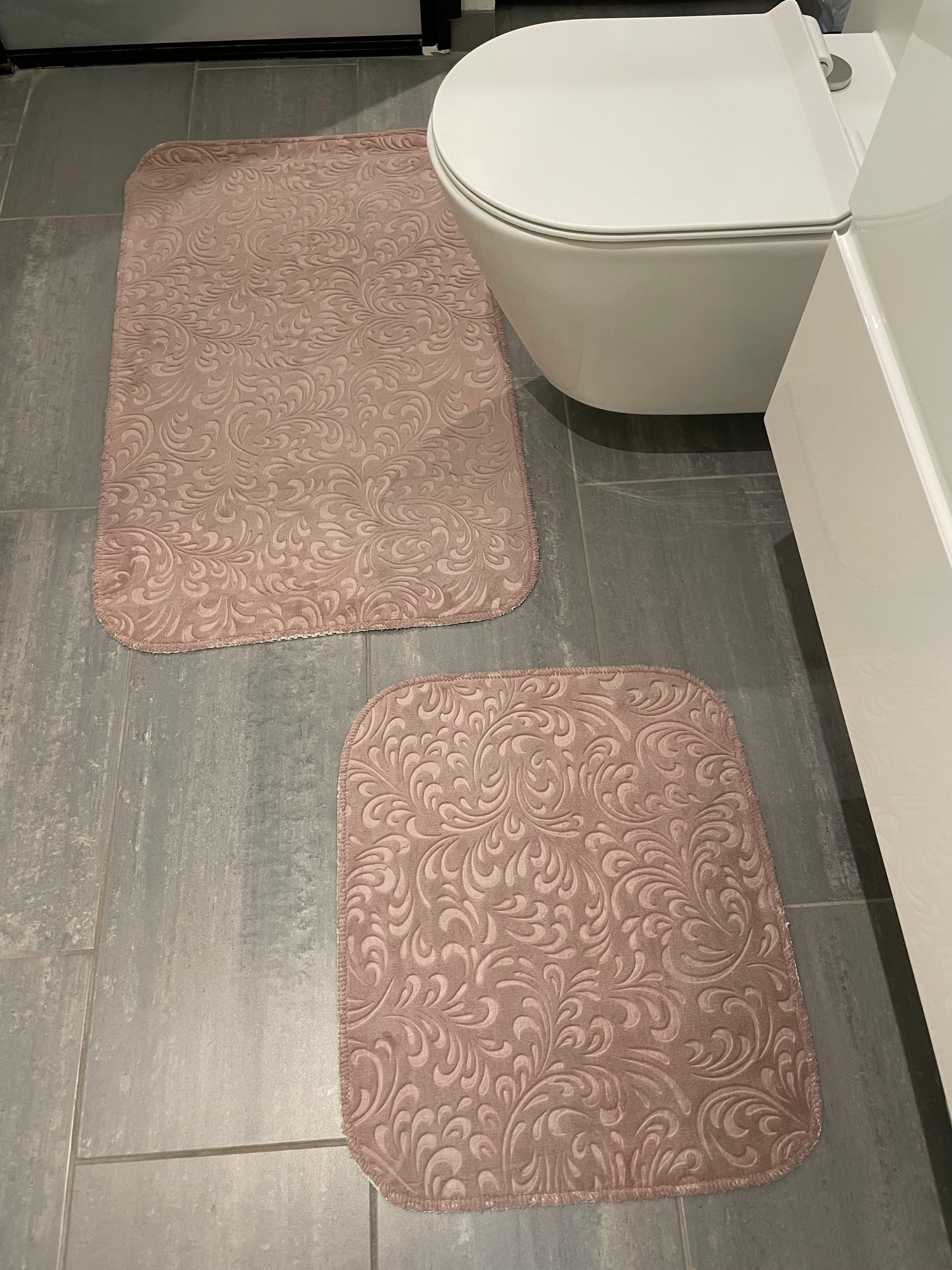 Badrumsmatta set 2 delar/set ALMINA 0961 ROSA