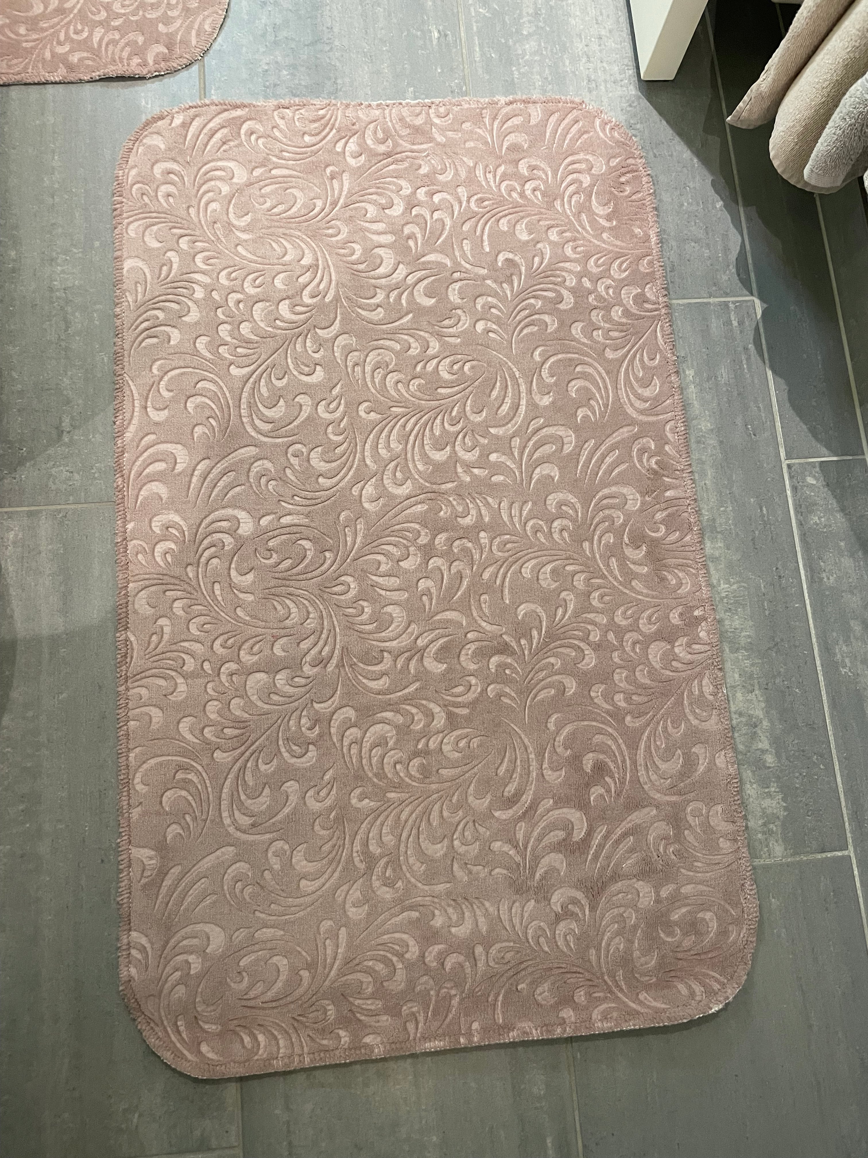 Badrumsmatta set 2 delar/set ALMINA 0961 ROSA