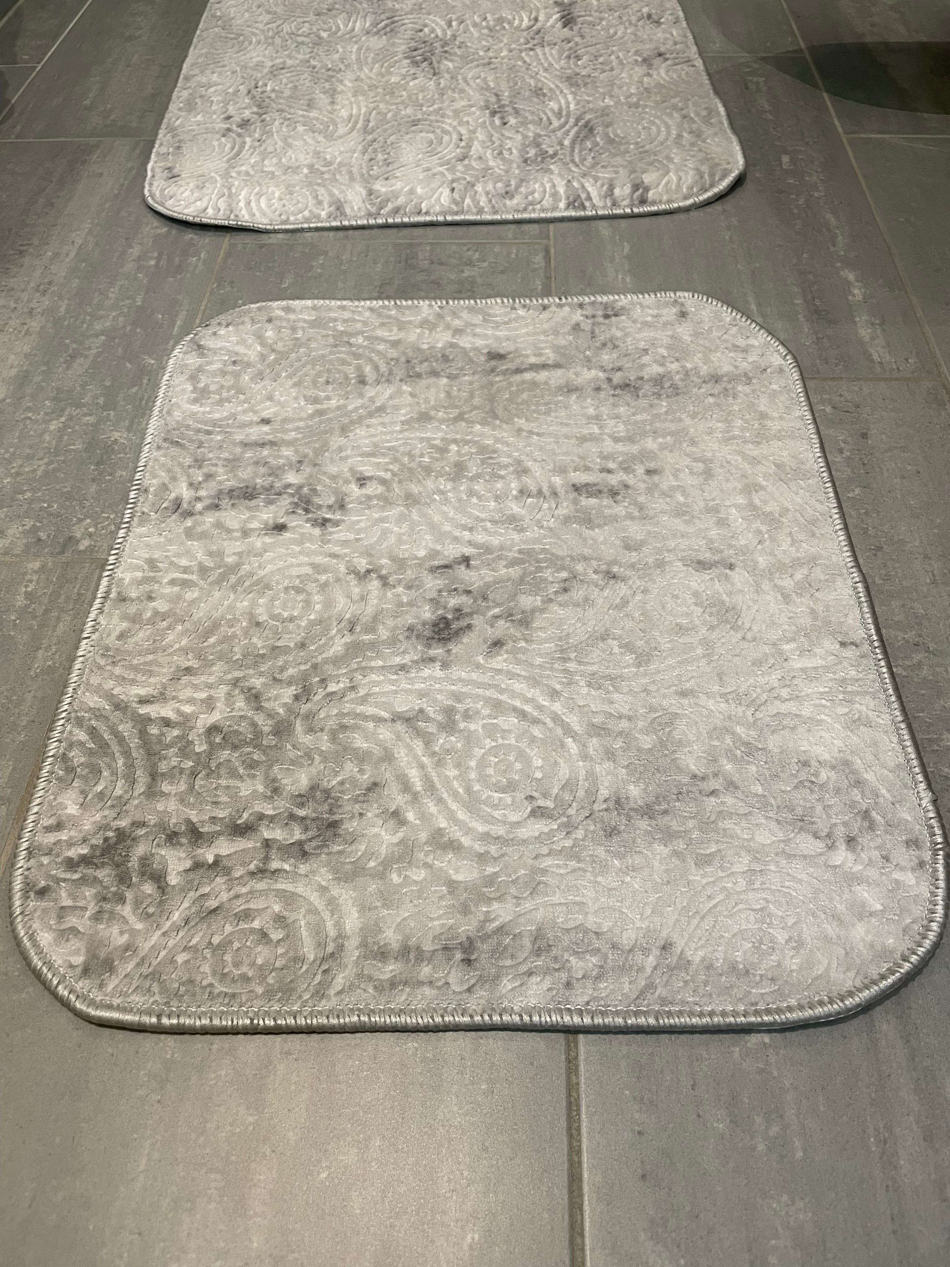 Badrumsmatta set 2 delar/set DANTEEL 0978 SILVER