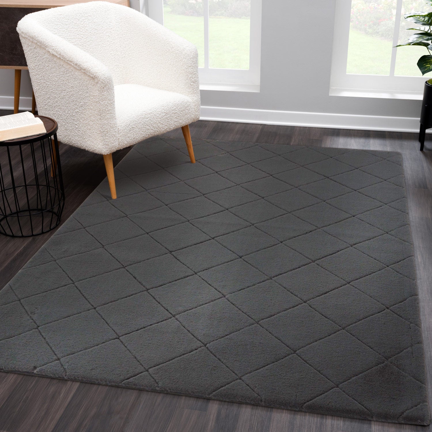 MJUK KVADRAT, 600 GRAFIT 